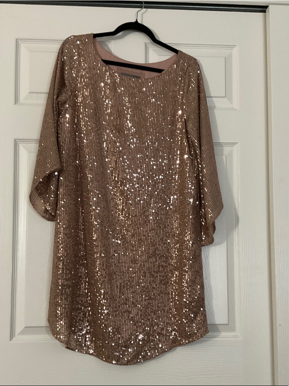 Anthropologie Dusty Rose Sequin Tank